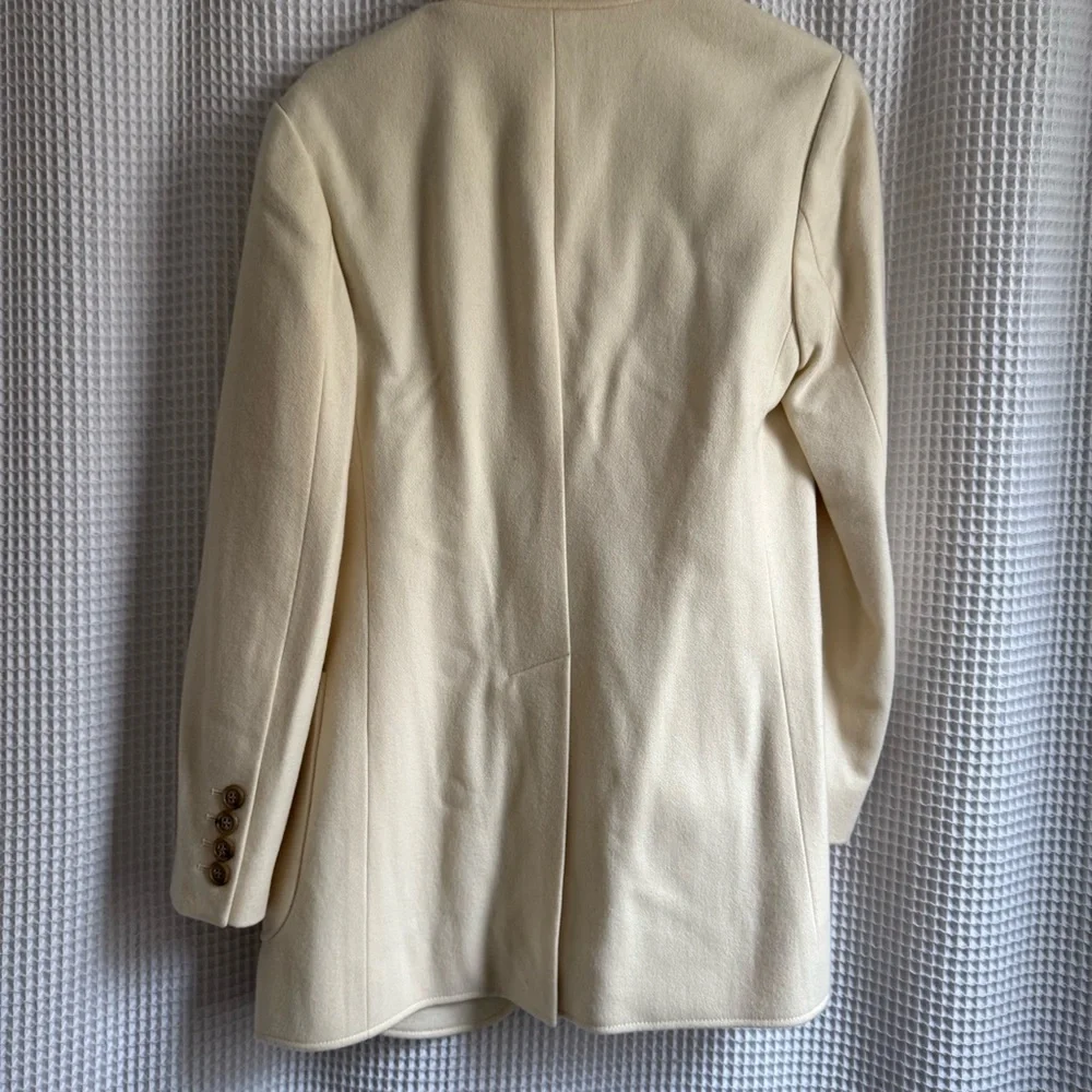 Cream Women's Wool Blazer - Picture 5 of 5